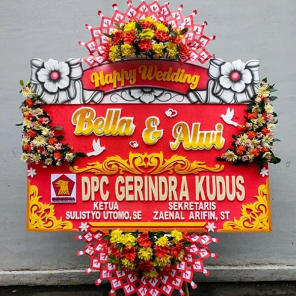 Bunga Papan Kudus - Happy Wedding